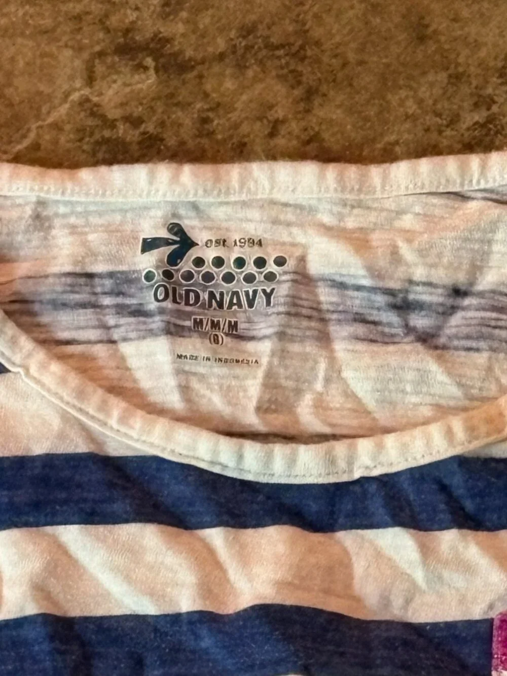 Old Navy Striped Long Sleeve T Shirt With Pocket